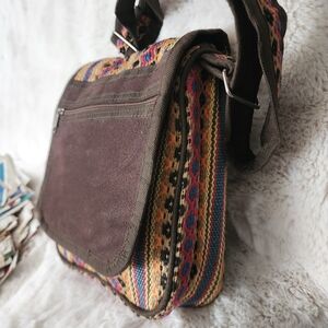Shoulder Bag Crossbody Handmade In Nepal, Woven Cotton, Vibrant Colors  BOHO